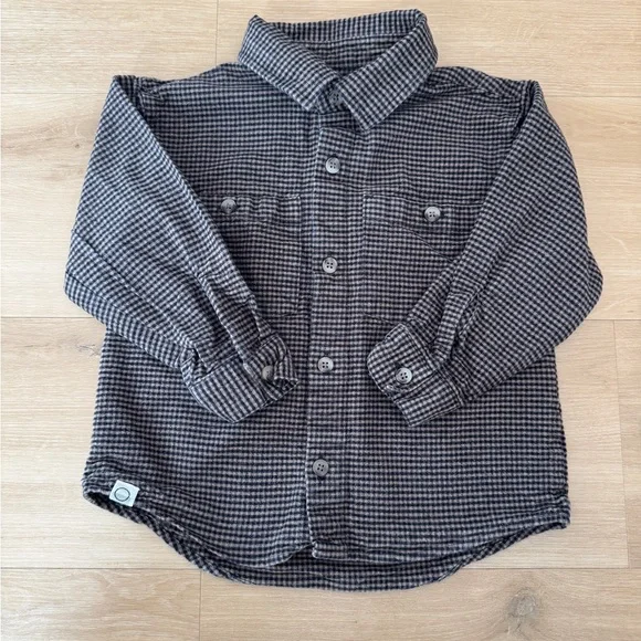 Zara Kids Toddler Boys Flannel Plaid Shirt & Flannel Plaid Pants Set 3T - Picture 5 of 9